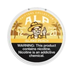 ALP Island Peach 12mg nicotine pouches tin