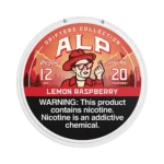 ALP Lemon Raspberry 12mg nicotine pouches tin