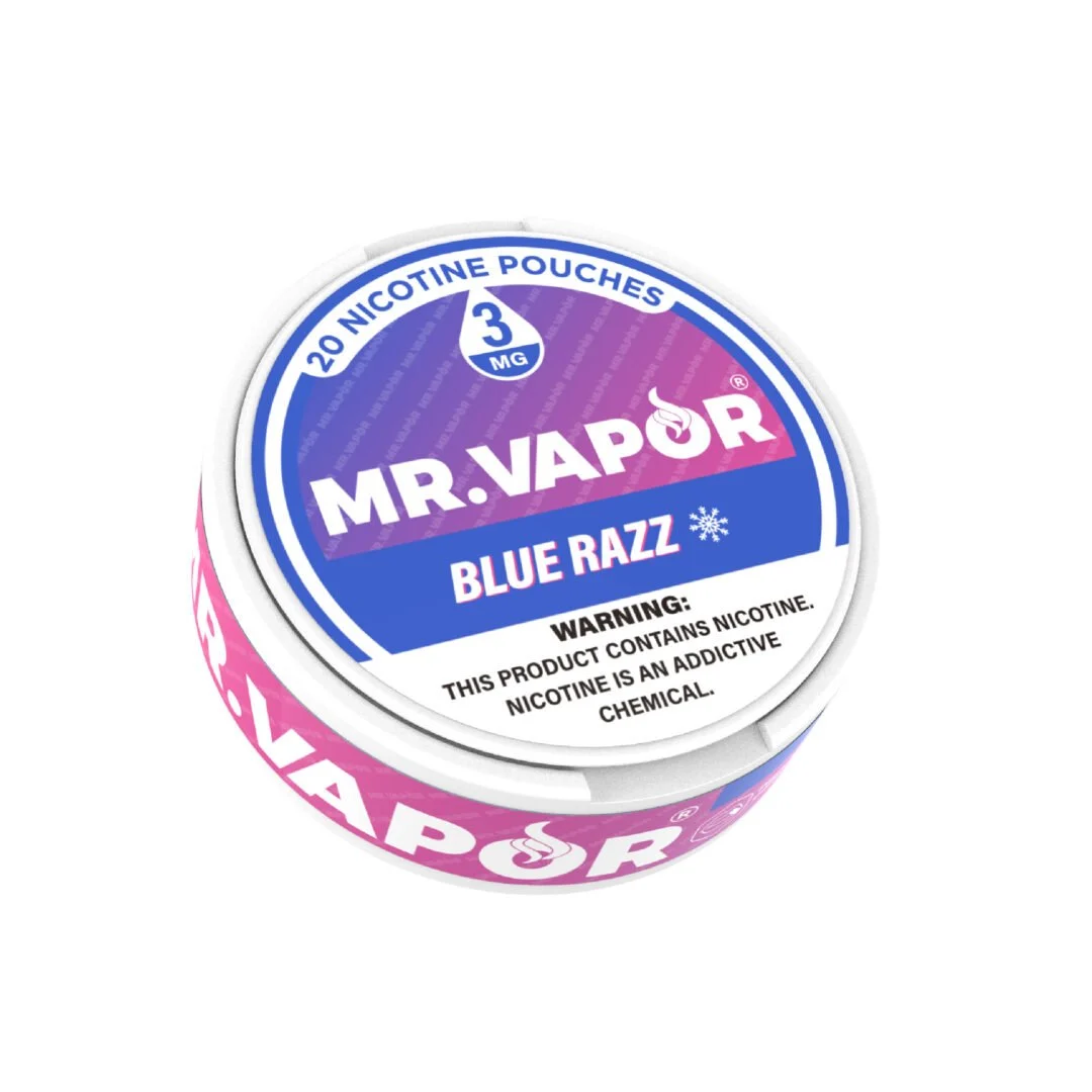 Mr Vapor Blue Razz 6mg Mr Vapor Blue Razz 6mg nicotine pouches tin