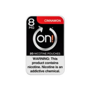 on! Cinnamon 8mg nicotine pouches tin