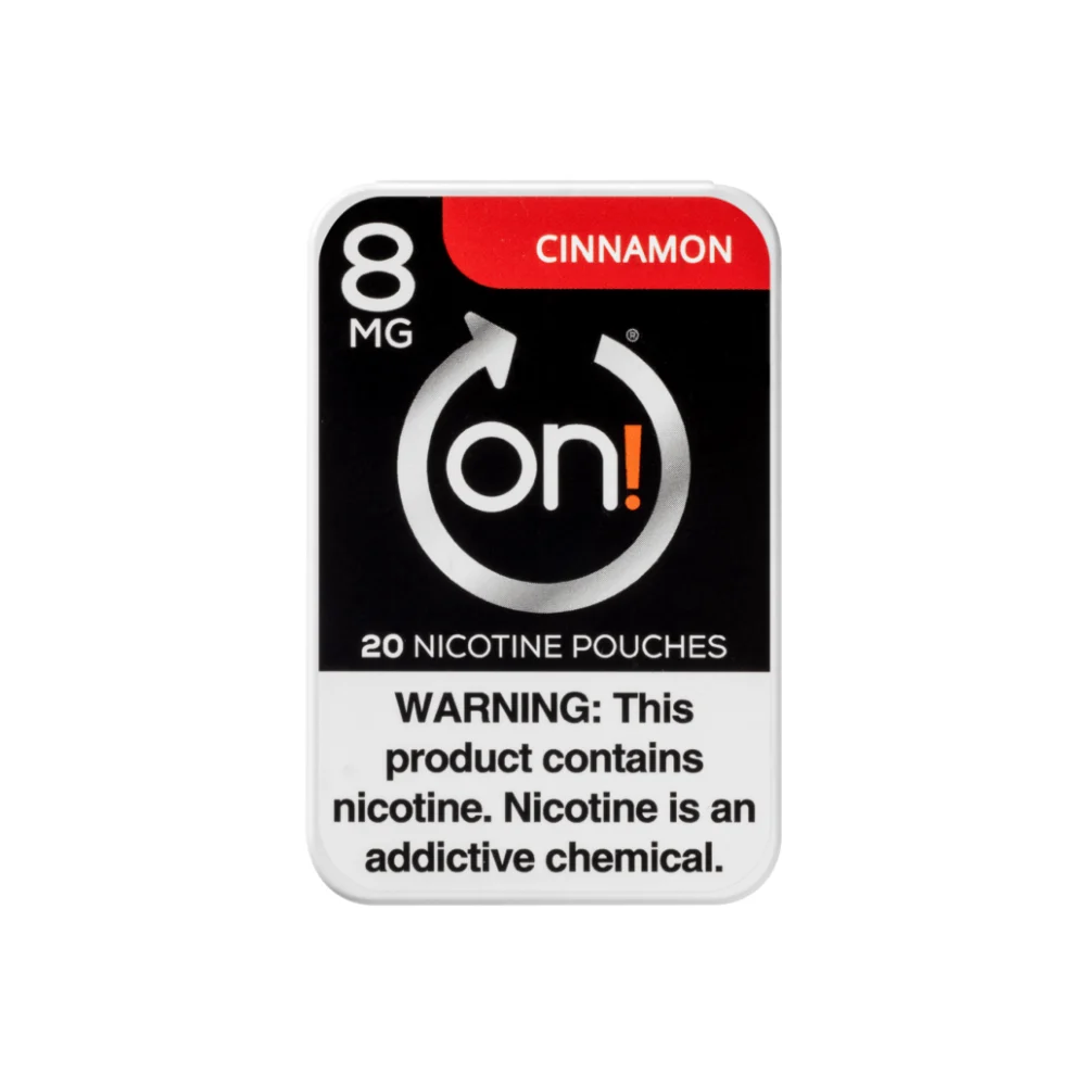 on! Cinnamon 8mg on! Cinnamon 8mg nicotine pouches tin