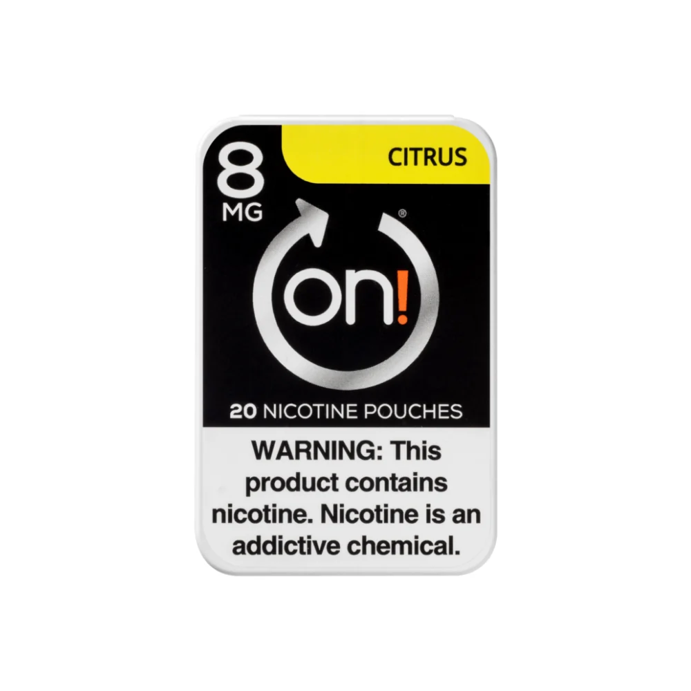 on! Citrus 8mg on! Citrus 8mg nicotine pouches tin