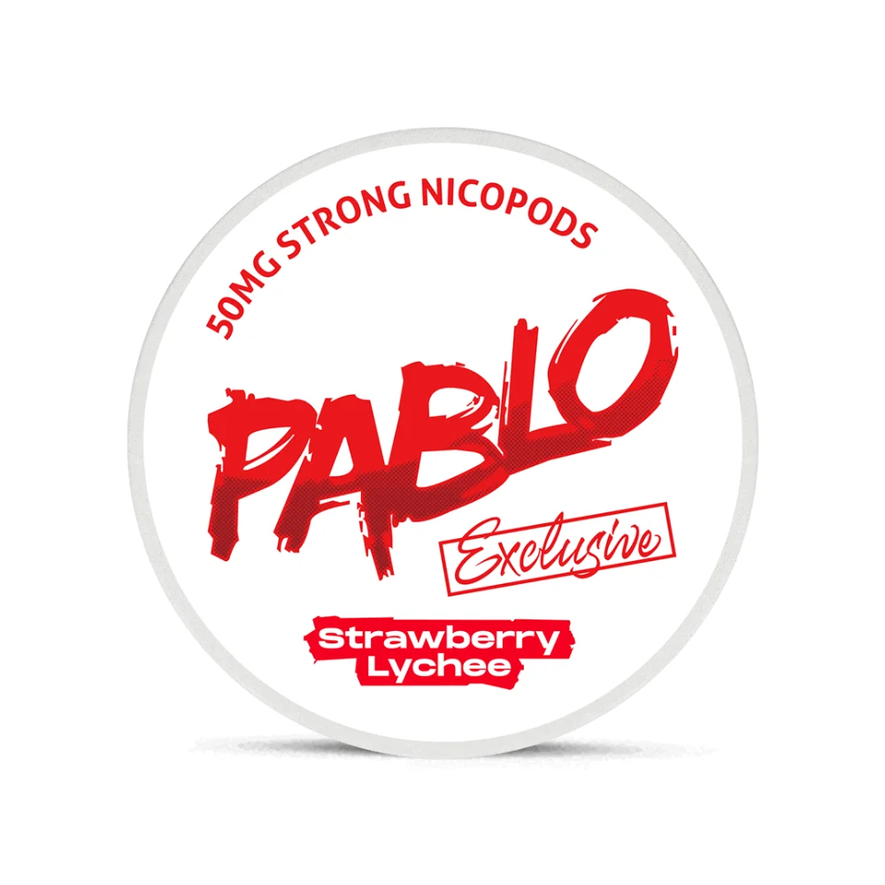 Pablo Exclusive Strawberry Lychee 50mg Pablo Exclusive Strawberry Lychee 50mg nicotine pouches tin