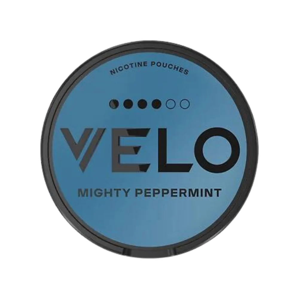 VELO Mighty Peppermint 15.6mg VELO Mighty Peppermint 15.6mg nicotine pouches tin