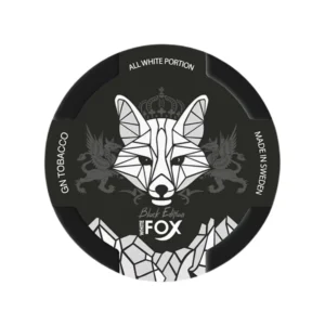 White Fox Black 22.5mg nicotine pouches tin
