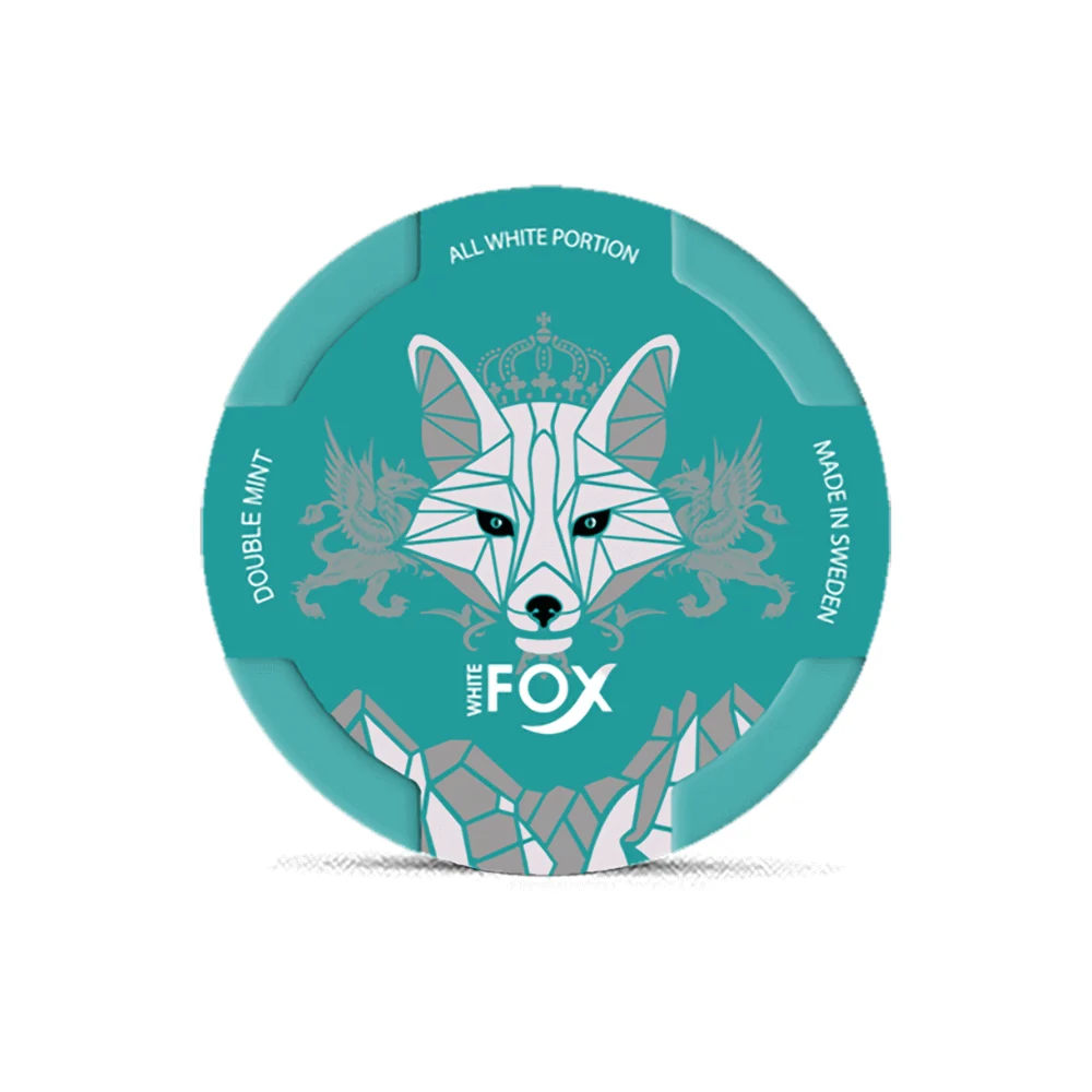 White Fox Double Mint 16mg White Fox Double Mint 16mg nicotine pouches tin