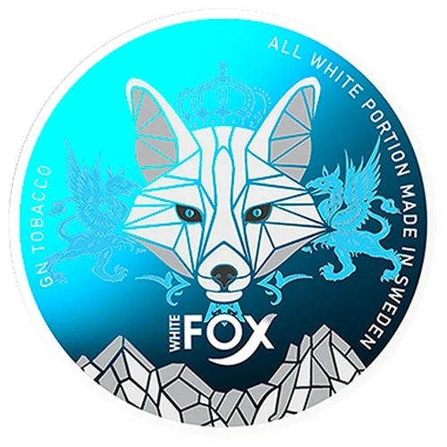 White Fox nicotine pouches tin
