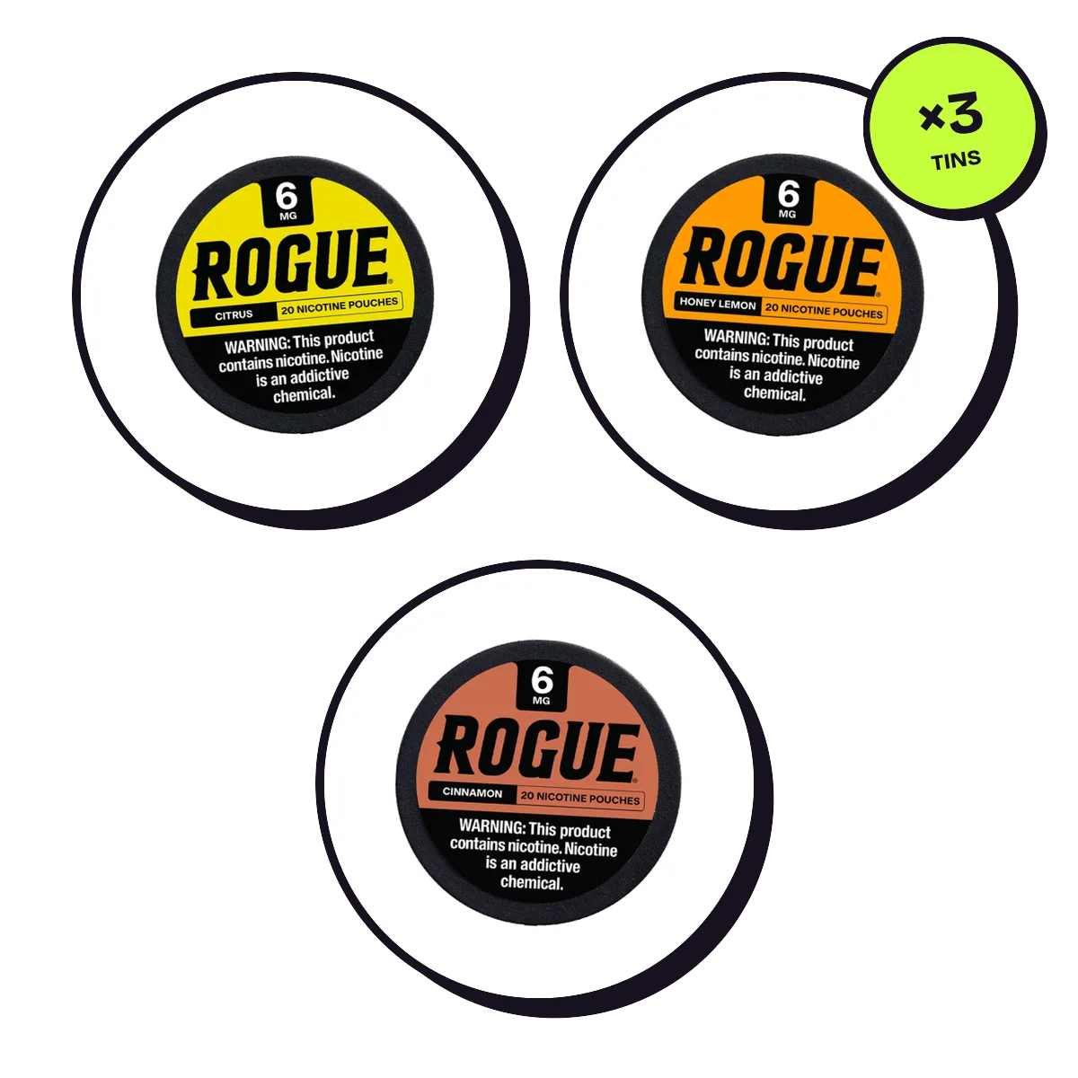 Rogue Citrus & Spice Trio — 6mg Rogue Citrus & Spice Trio — 6mg — nicotine pouch bundle