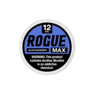 Rogue Max Blue Raspberry 12mg nicotine pouches tin