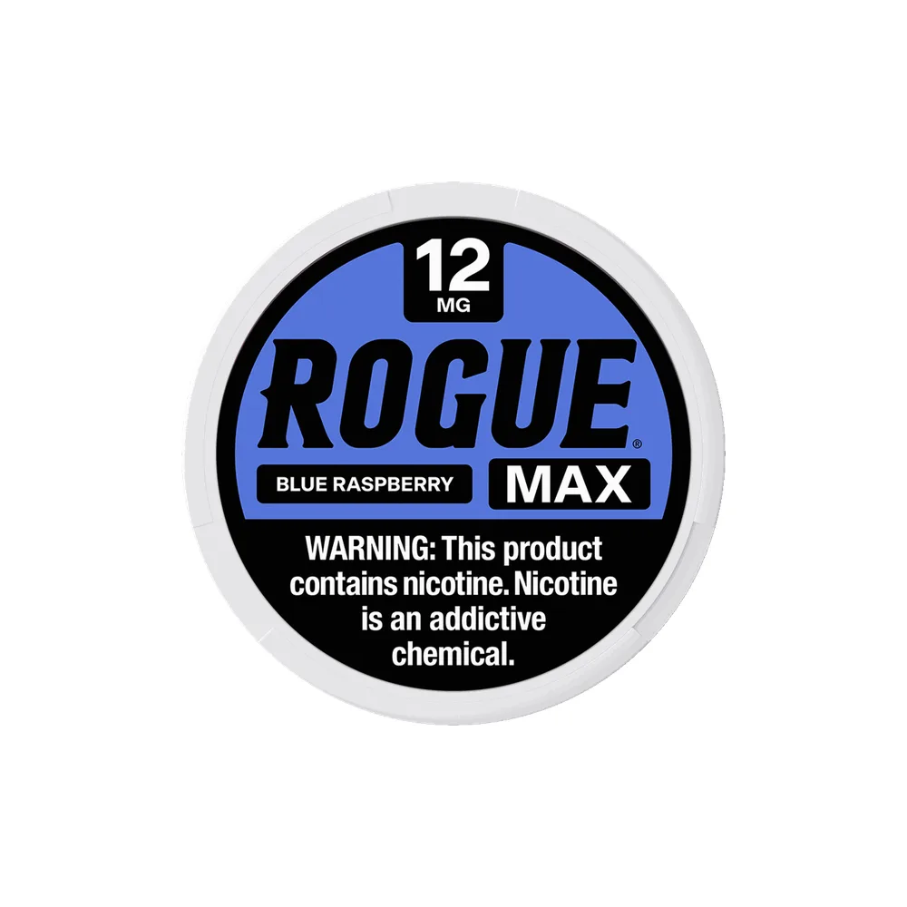 Rogue Max Blue Raspberry 12mg Rogue Max Blue Raspberry 12mg nicotine pouches tin