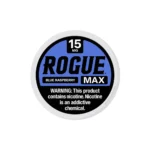 Rogue Max Blue Raspberry 15mg nicotine pouches tin
