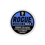 Rogue Max Blue Raspberry 9mg nicotine pouches tin