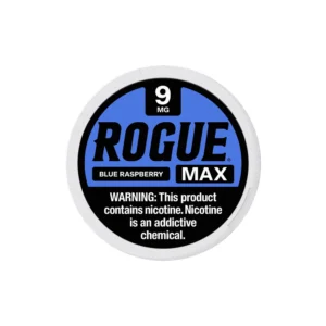 Rogue Max Blue Raspberry 9mg nicotine pouches tin
