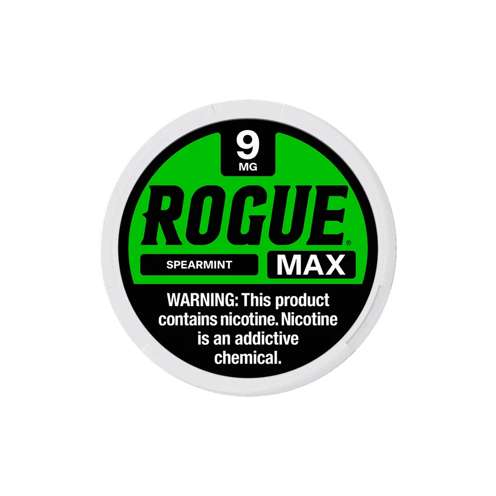 Rogue Max Spearmint 9mg Rogue Max Spearmint 9mg nicotine pouches tin
