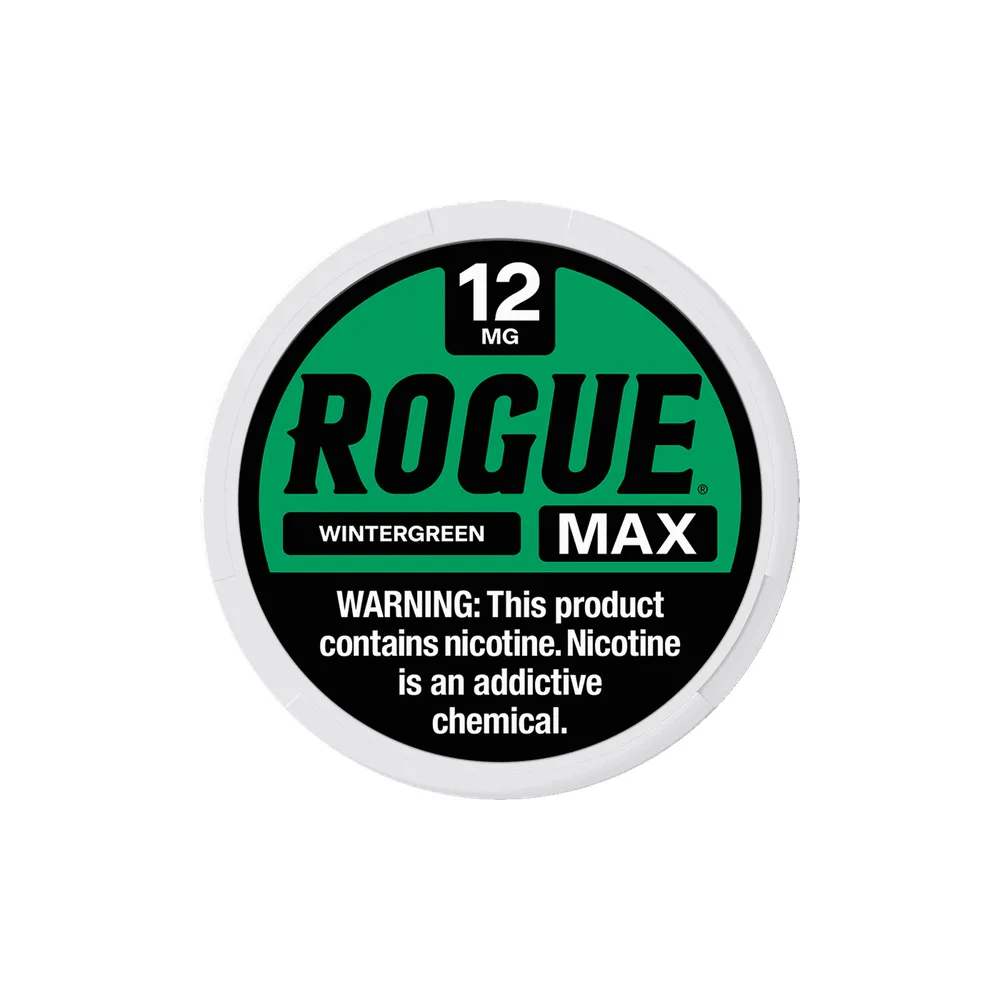 Rogue Max Wintergreen 12mg Rogue Max Wintergreen 12mg nicotine pouches tin
