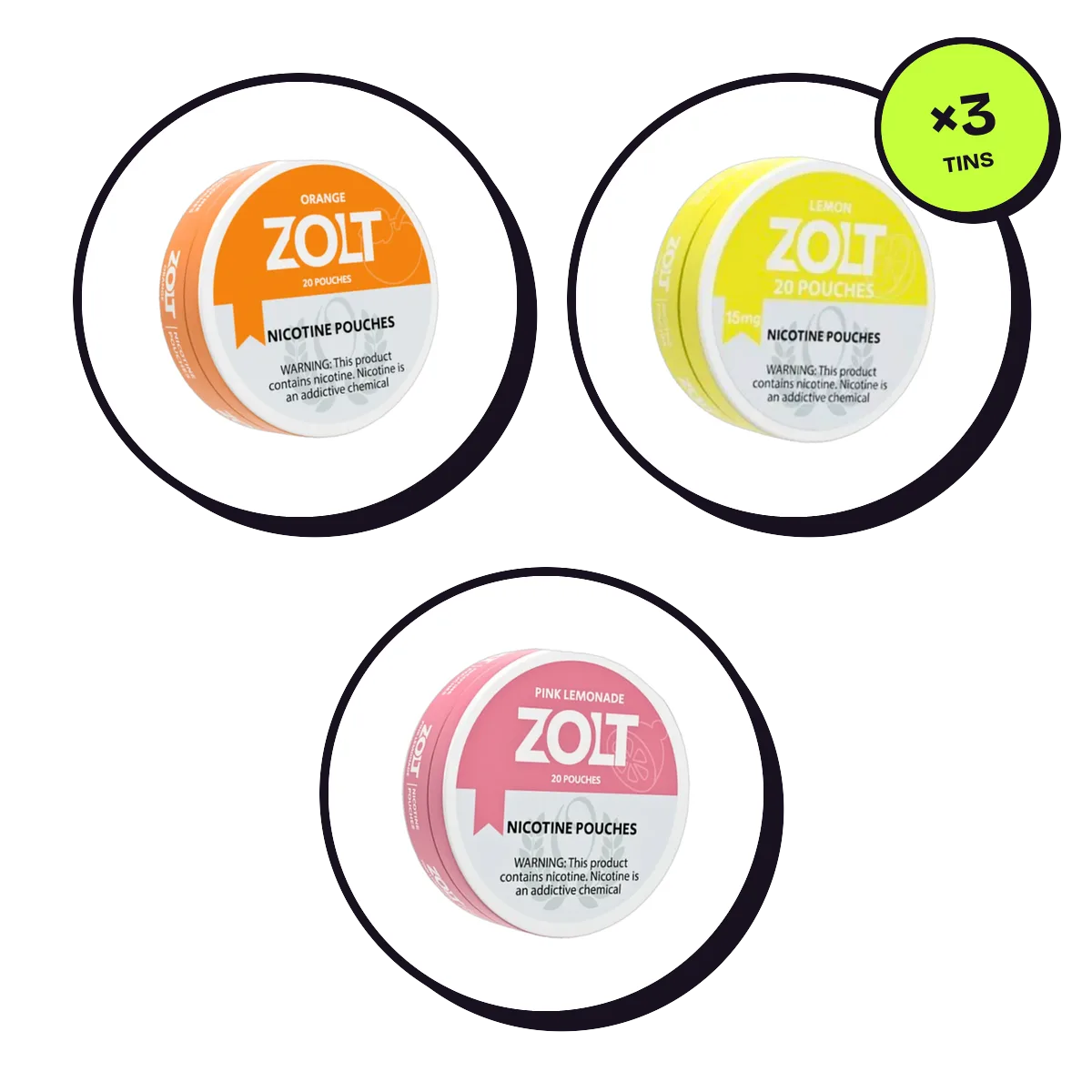 Zolt Citrus Trio — 15mg Zolt Citrus Trio — 15mg — nicotine pouch bundle