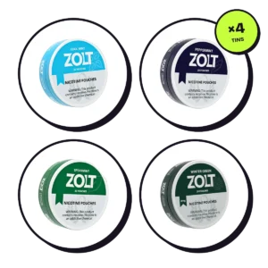 Zolt Fresh Pack — 4 Mints 15mg — nicotine pouch bundle